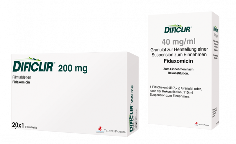 Tillotts-Pharma Dificlir 200 mg Filmtabletten und 40mg/ml Granulat zur Herstellung einer Suspension zum Einnehmen